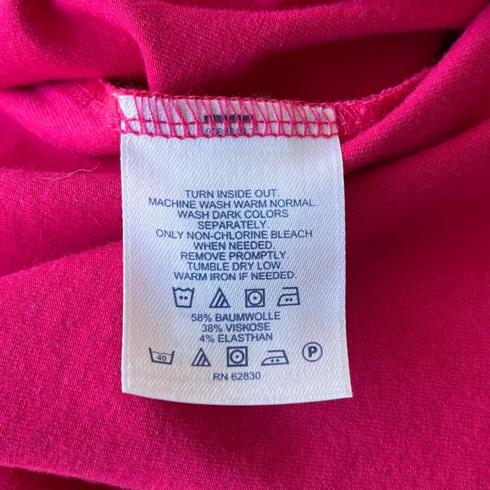 •Lands End• Fuchsia Knit Cap Sleeve Dress - Size 6-8 - Picture 8 of 9